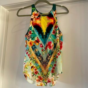 Rory Beca Colorful Silk Floral Tank - Size Small